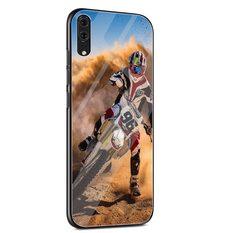Стеклянный чехол Desxz для мотокросса Huawei P10 P20 Lite Pro P Smart Mate 10 20 Y6 Y9 Honor 7A 8X 9