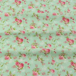 Booksew светло зеленый 100% хлопок цветок Ткань Вышивание приколотые Tecido Скрапбукинг постельные принадлежности саржа лоскутное текстиль