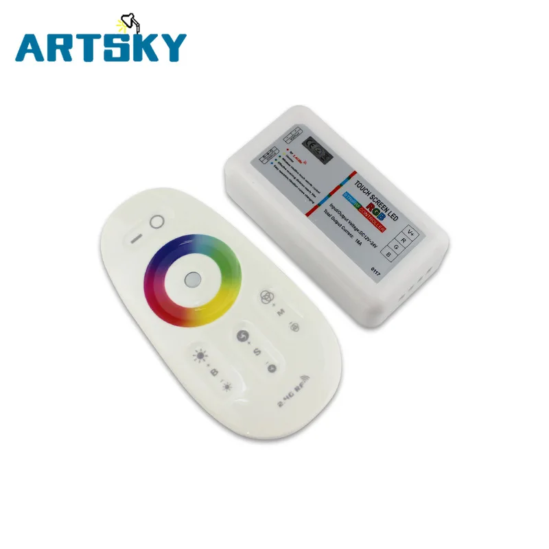 

LED Strip Touch Screen LED RGBW Controller 2.4G Wireless DC12-24V Touch RF Remote Control For RGBW