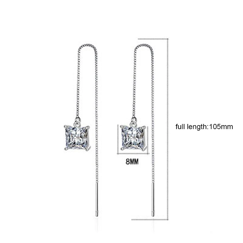 square cz zircon dangle earrings jewelry (6)