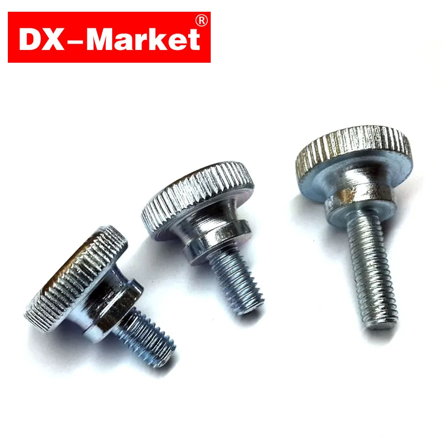 M10 Knurled bolt , 20mm 50mm , Metal knurled step screw , Galvanized