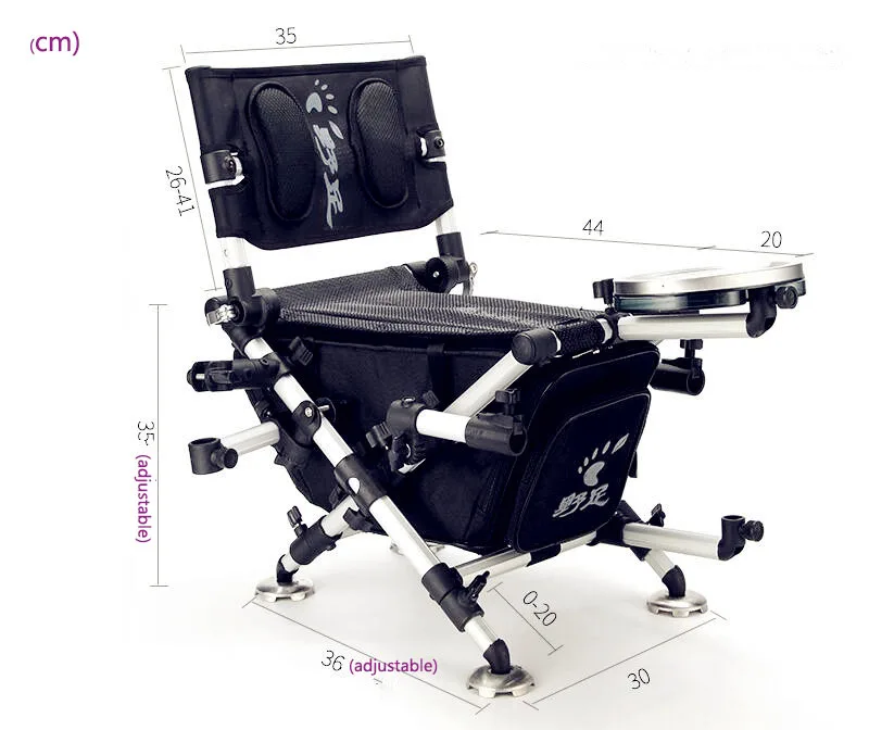Новинка, складное рыболовное кресло, портативный рыболовный стул с выдвижными ножками, светильник, многофункциональные пляжные стулья с сумкой