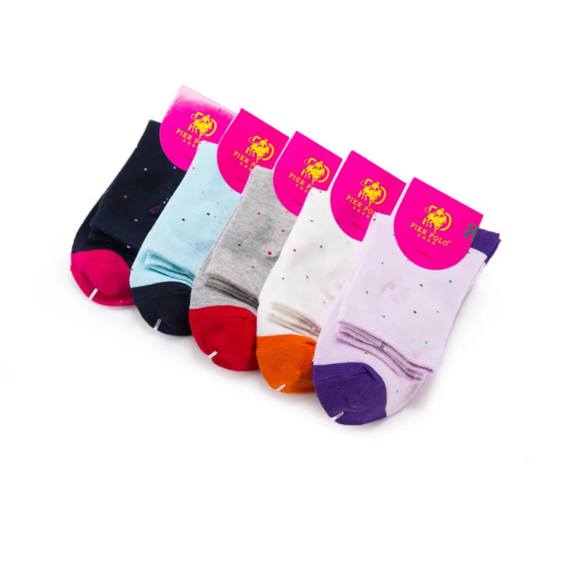 Горячая распродажа! Женские носки, Pier Polo женские носки, 5 цветов/партия, высококачественные носки из хлопка