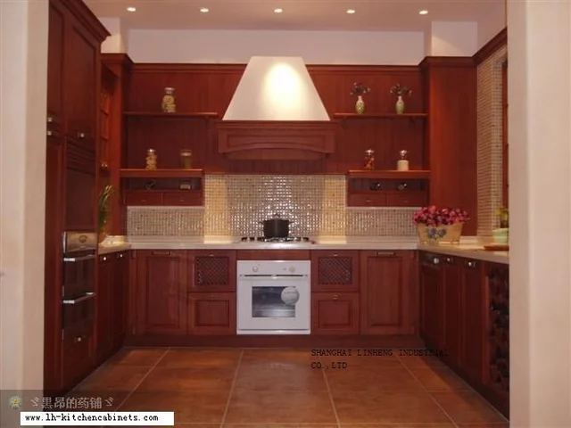 Special Offers European style wood cabinets for kitchen (LH-SW026)
