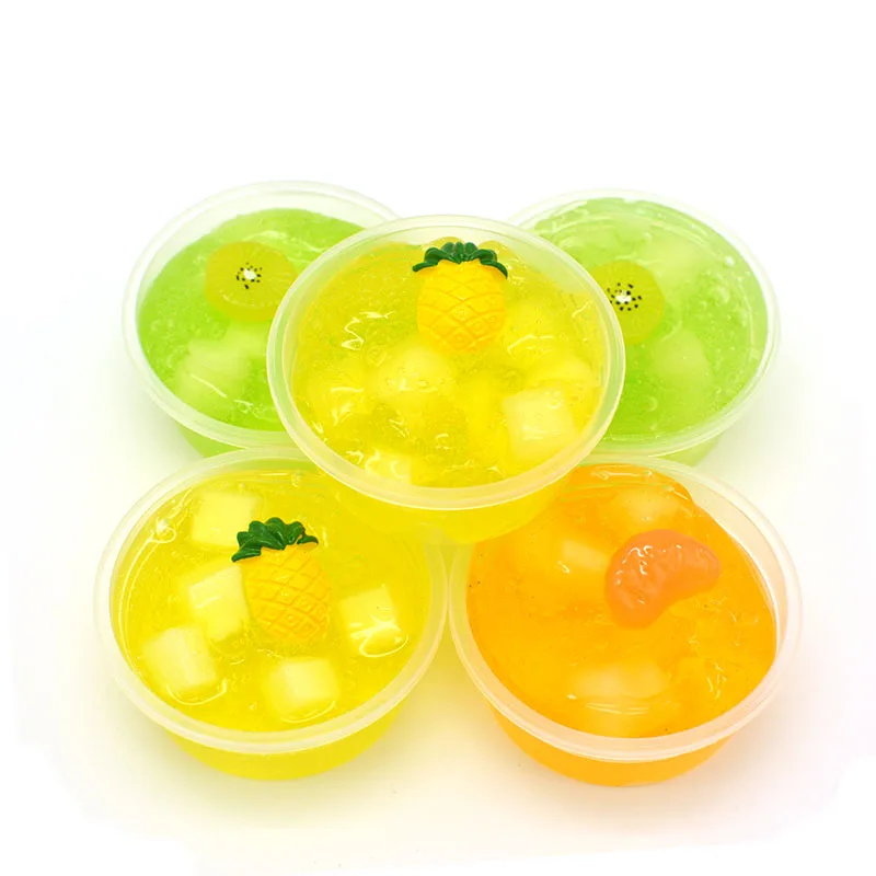 

New Yummy Fruit Slime Mud Modeling Beads Slime Children Intelligent Plasticine Magic Playdough Lizun Clay Kids Toy Gift 60ml