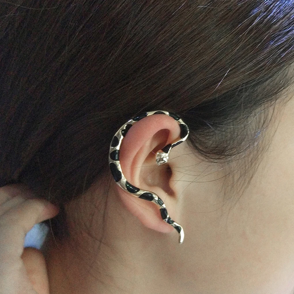 Tassel Feather Cuff Earrings Set Vintage Punk Stud Earrings Set Boho Owl Fatima Carved Ear Jewelry