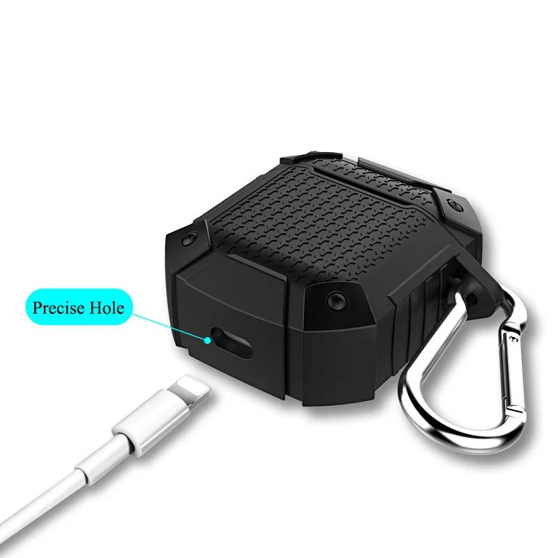 Противоударный чехол для наушников Airpods 1 2 больших нагрузок мягкий ТПУ защитный