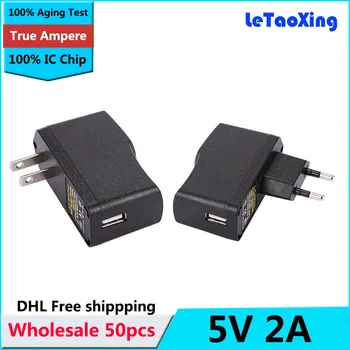 

High Quality IC Program AC DC 5V 2A EU USB Charger Power Adapter Supply for Tablet PC + DHL Free shipping 50PCS