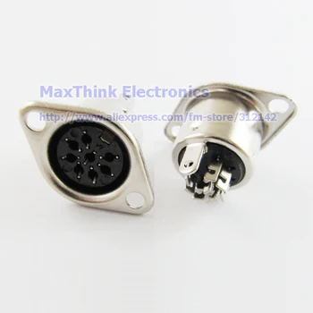 

8-Pin DIN Female Jack Cable Connector Adapter, 8 Pin/8P Plug Panel Mount , Solder Type, 60pcs ,Free shipping