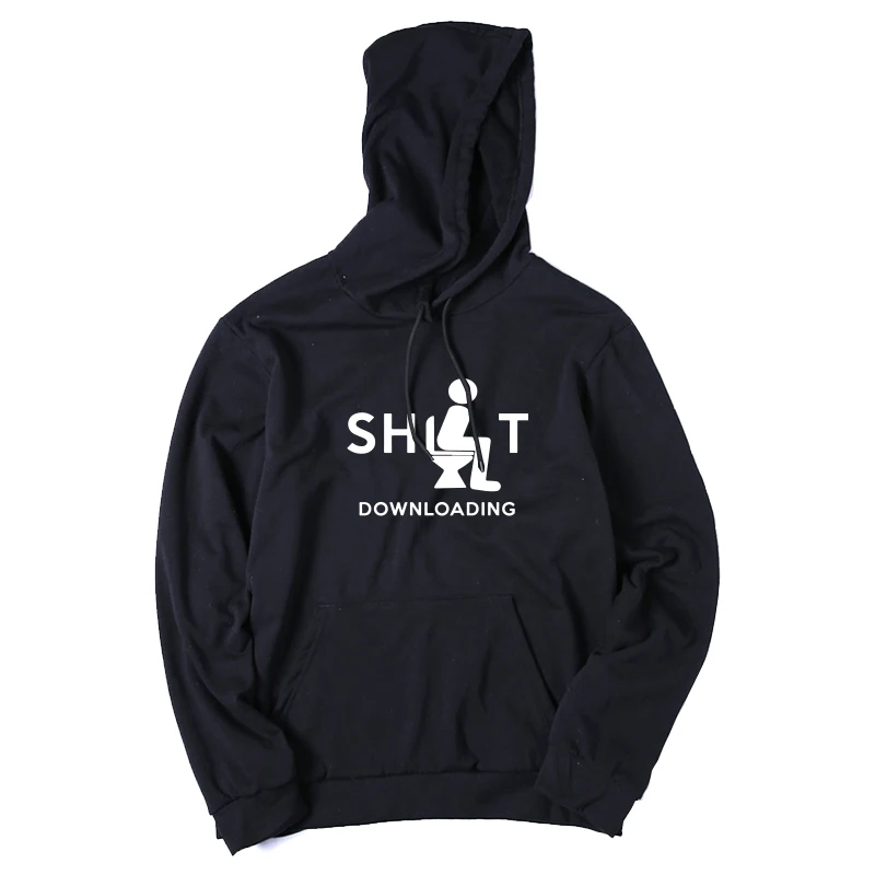 

COOLMIND QI0246H top quality cotton blend autumn funny print men sweatshirts with hat casual oversized fleece loose men hoodies