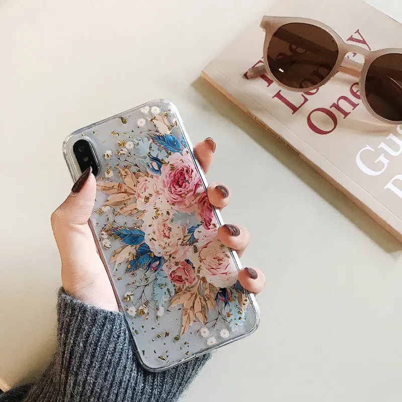 WHATIF чехол для телефона с цветочным узором iPhone Xr Xs Max прекрасный модный Мягкий из