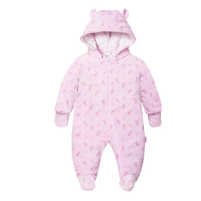 Baby Romper For Boys Girls Spring Winter Jumpsuit Thick Hooded Newborn Bebe Bodysuits Costume Infant Cotton Rompers Clothing Set (2)