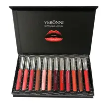 12 цветов/набор макияж водонепроницаемый долговечный матовый Губная помада макияж блеск красота Косметика