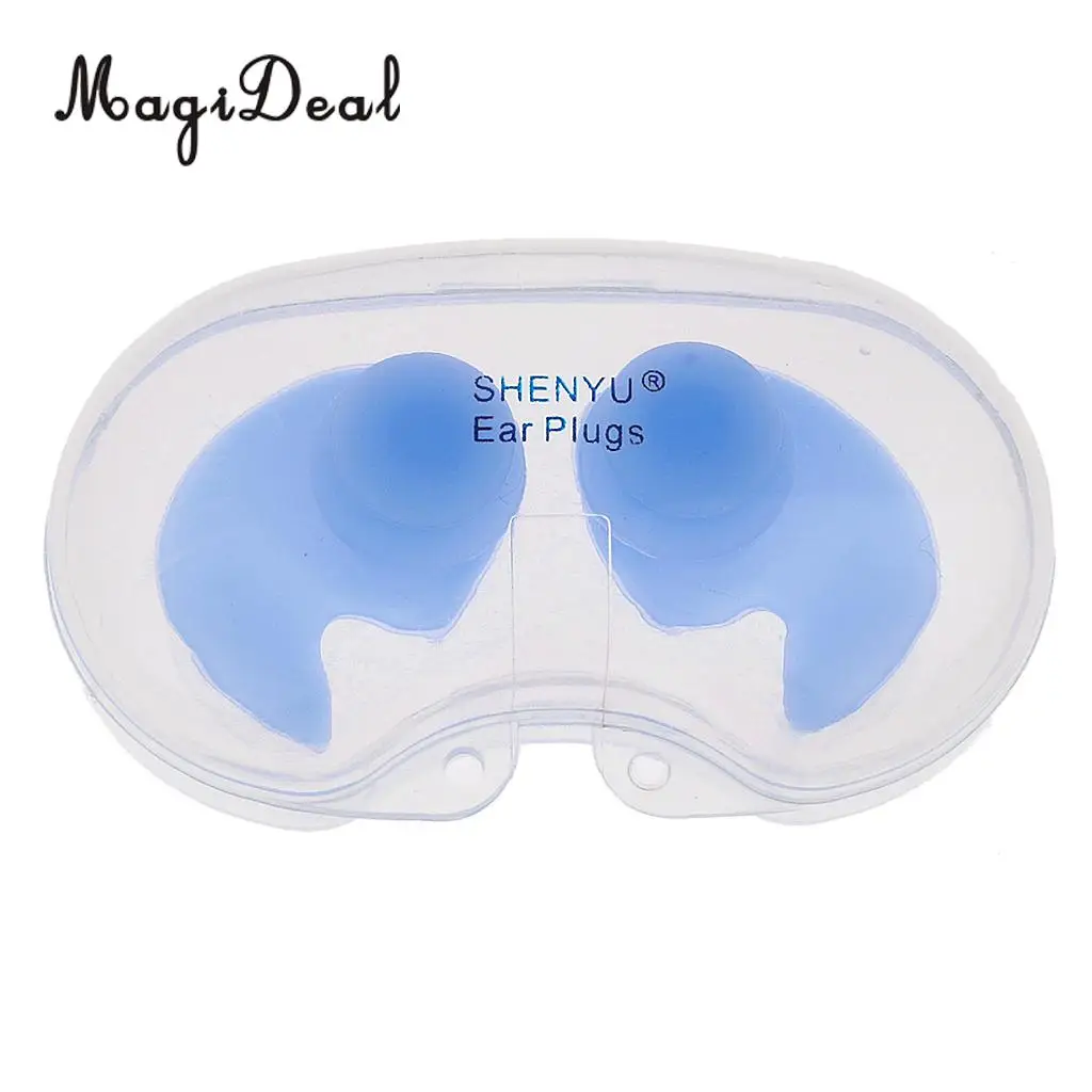 MagiDeal High Quality Waterproof Soft Silicone Swimming Earplugs Prevent Water Ear Plugs Jellyfish Style for Hearing Protection 