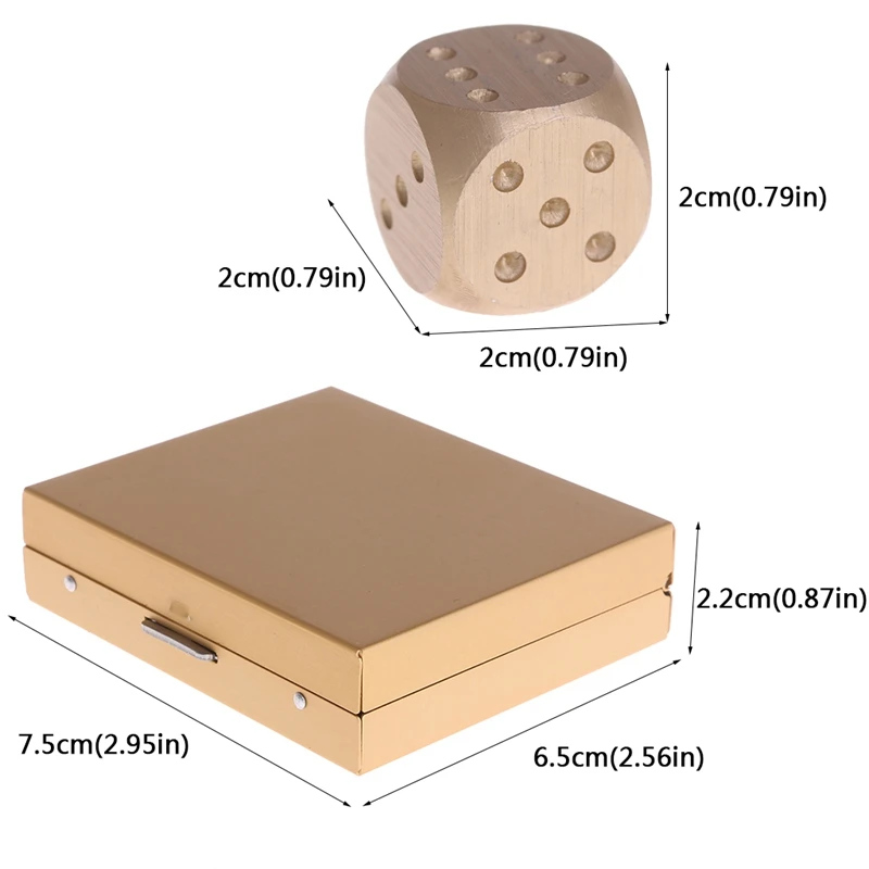 5 шт. портативные алюминиевые кубики из сплава Твердые игры казино вечерние домашние игры покерная игрушка металлические кости