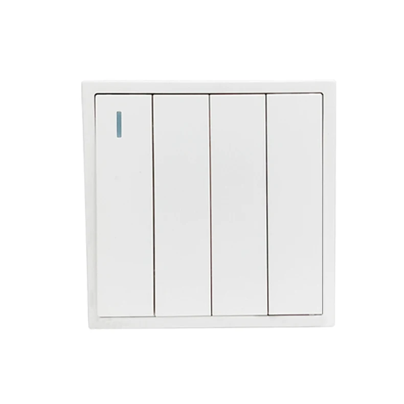 Белый настенный переключатель, панельный светильник, кнопочный Кулисный Переключатель 16А, 110~ 250 В, 220 В