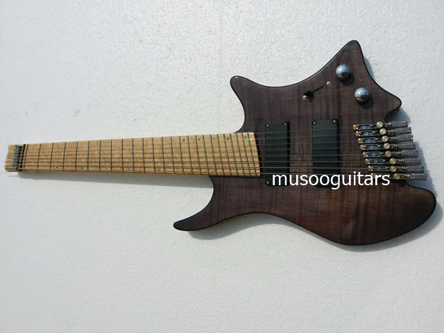 Musoo brand 8 струн fanned fret безголовая электрогитара | Спорт и развлечения