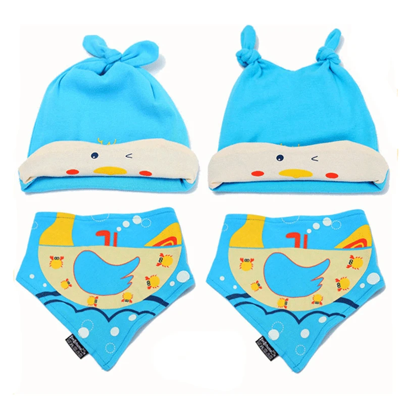Mother Nest Baby Caps & Bibs High Quality Cotton Baby Hat Cartoon Printed Scarf Kids Hat Autumn Winter Children Bibs Hats & Caps (13)