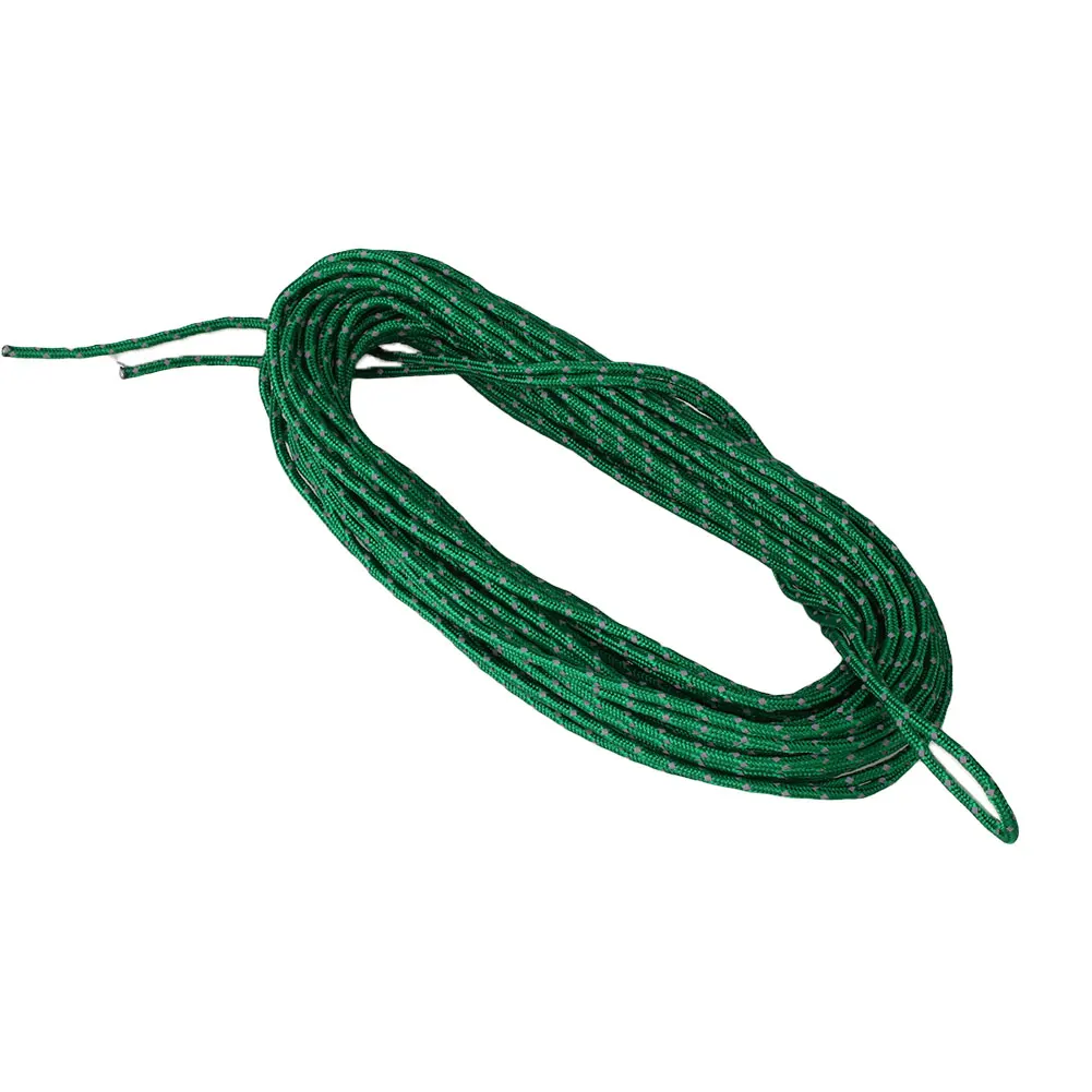 Tent Rope Reflective Nylon Cord 50 Feet High Strength For Camping 2.5mm