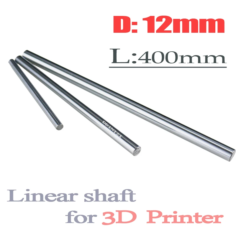2pcs/lot 3D printer rod shaft WCS 12mm linear shaft L 400 mm chrome plated linear motion guide rail round rod Shaft cnc robot 2pcs/lot 3D printer rod shaft WCS 12mm linear shaft L 400 mm chrome plated linear motion guide rail round rod Shaft cnc robot