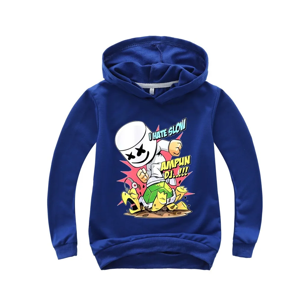 

Z&Y 2-16Y Marshmello Face Hoodies Boys Sweatshirt Kids Sportswear Hip Hop Long Sleeve Hoodie Shirt Children Marshmellow Jumpers