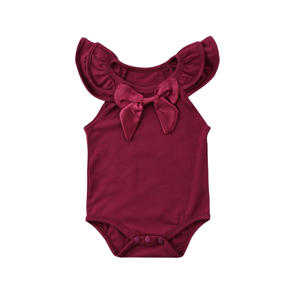 

Pudcoco Summer Newborn Infant Toddler Kids Baby Girl Ruffle Flutter Sleeve Bow Knot Bodysuit Jumpsuit Outfits Clothes Sunsuit