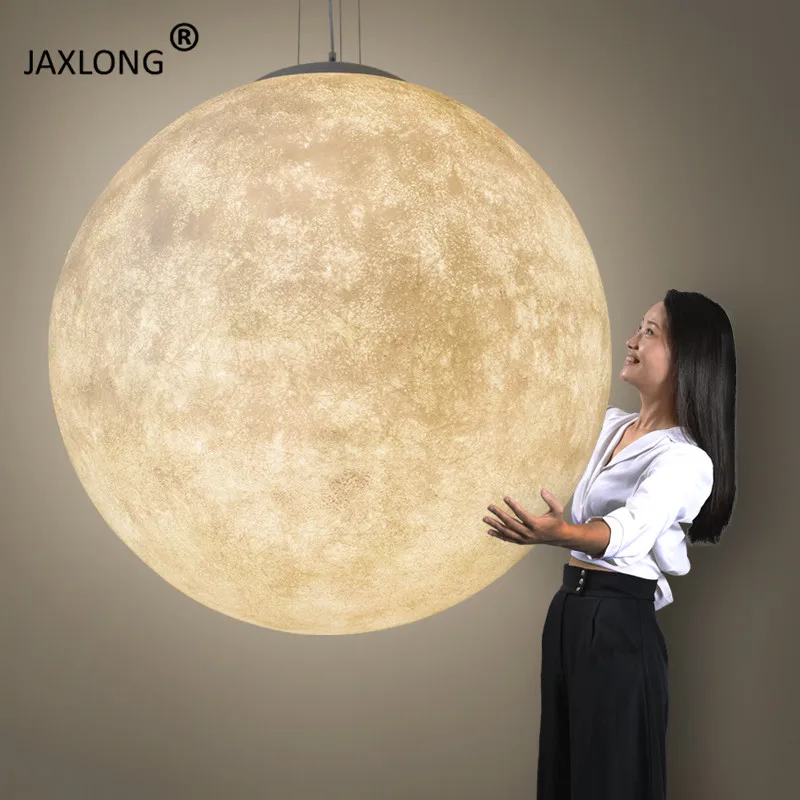 

Nordic LED Pendant Lights Resin Moon Home Decor lustre Light Fixture Bedroom Warm Romantic Lights & Lighting Loft Hanging Lamp