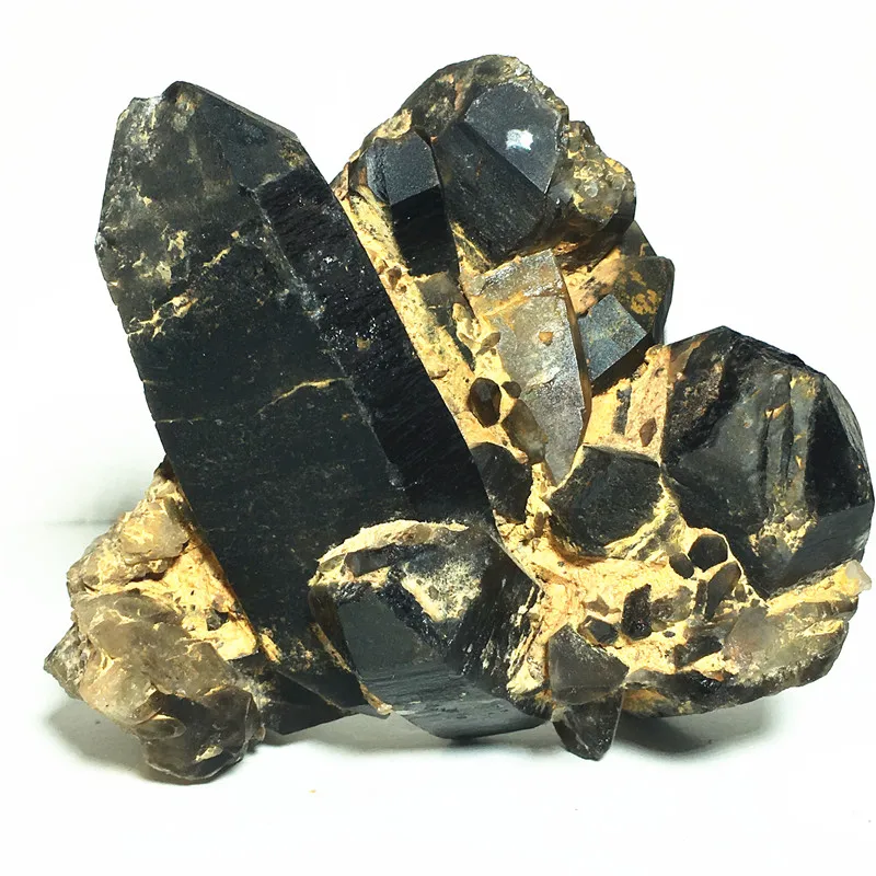 

Natural smoky black QUARTZ Crystal Cluster Specimen Stone and craft reiki healing DecorativE
