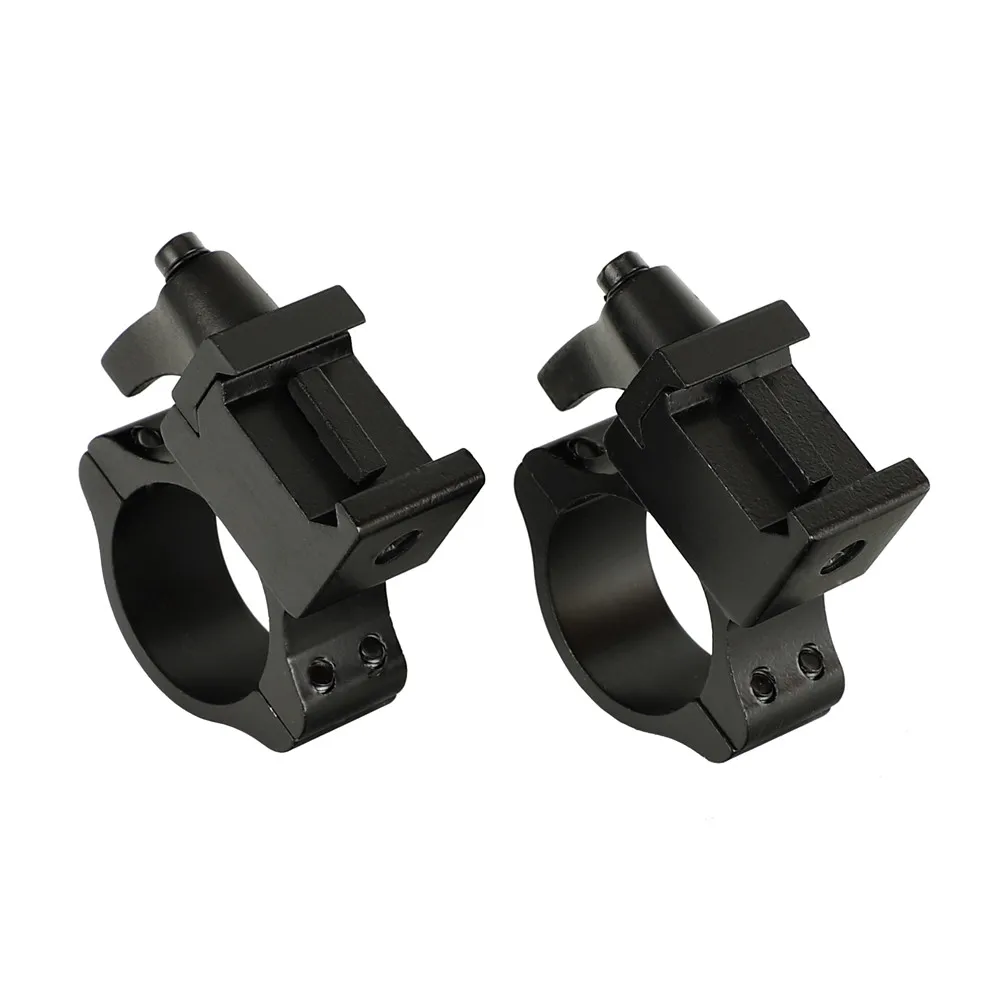 Polegada de Baixo Perfil Médio Liberação Rápida Picatinny Weaver Escopo Anéis Caça Tático Riflescope Monta Acessórios 25.4mm 1 Aço 8 Cheap Acessórios e suporte de extensão