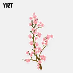 YJZT 8,4*15,5 см уникальный цветение персика графические цветы Декор персонализированные автомобильные наклейки цветной 11A1016