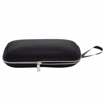 

Eyeglasses Eyewear Portable Black Rectangle Grid Zipper Glasses Case Hard Eyewear Box for Sunglasses