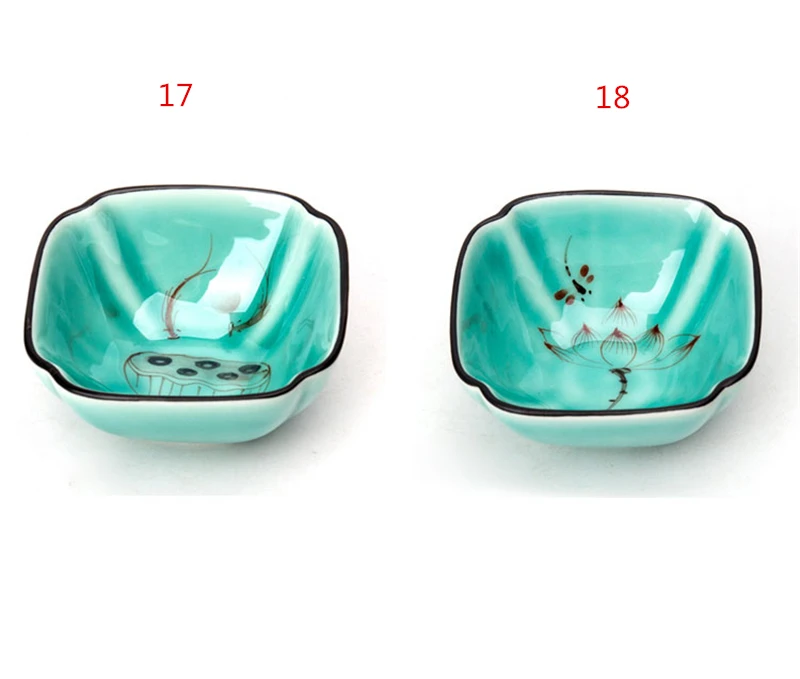 9 Chinese Tea Cup Ceramic Celadon Kung Fu Tea Set Drinkware Retro Gaiwan Teacup Blue And White Porcelain Coffee Cups Mug