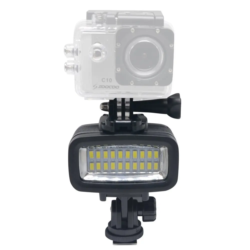 Подводные 40 M Дайвинг лампы 20 штук Светодиодный свет Водонепроницаемый Камера спортивные видео Камера для дайвинга для Gopro свет SJCAM