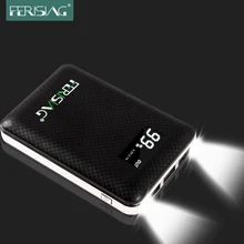 Емкость FERISING power Bank 3 USB внешний 18650 литиевая батарея 10000mAh+ 2A зарядное устройство Портативный внешний аккумулятор с светодиодный дисплеем