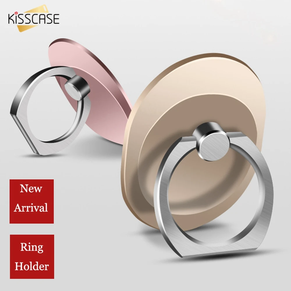 KISSCASE Finger Ring Holder For Samsung Galaxy S9 S8 360 Degree Rotation Desk Stand Holders For iPhone X 7 8 Plus Ring For Phone