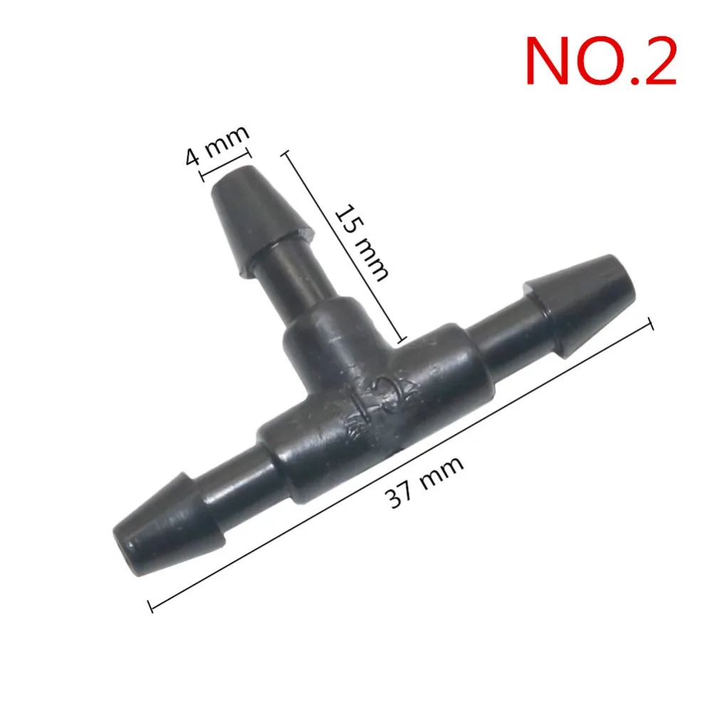 Manguera de plástico de 3mm, 4mm, 8mm, 10mm, 13,5mm, manguera de 3 vías accesorios de tubería en forma de T de Tubo de unión 10 piezas