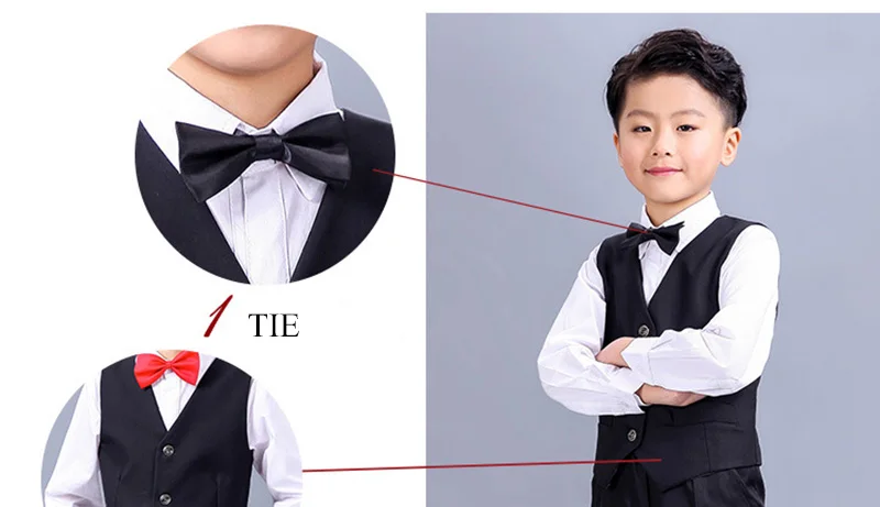Boys vest set children clothing set boys suits for weddings Prom clothes child piano costume suit for boy waistcoat shirt pants (12)