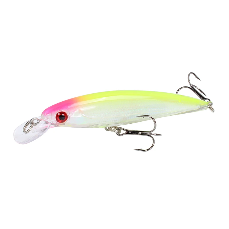 Amlucas Minnow Fishing Lure Laser Hard Bait 11cm 13.5g Floating Fishing Wobblers Crankbait 3D Eyes Swimbait Peche Fishing Tackle - Цвет: E