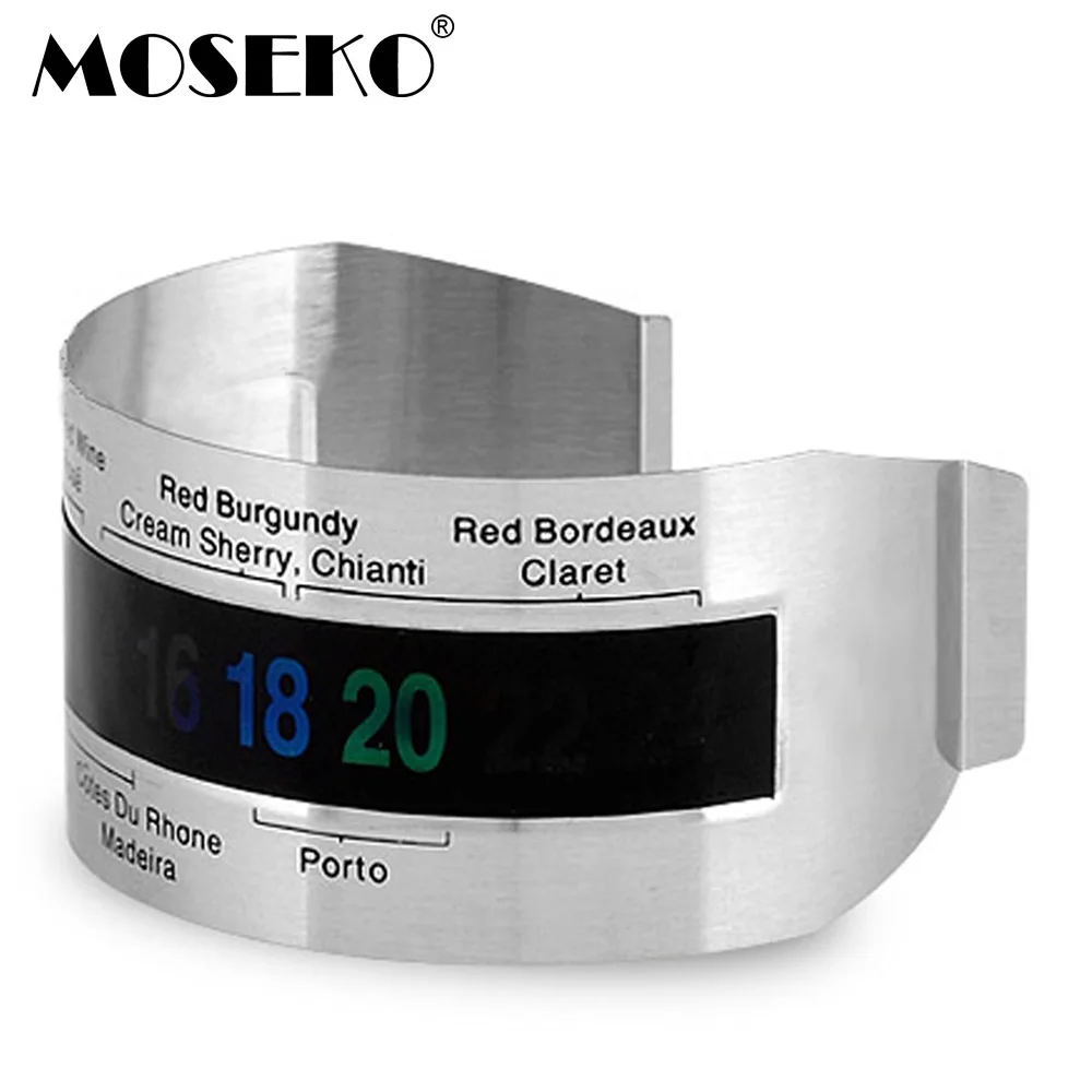 

MOSEKO Stainless Steel Red Wine Bottle Digital Thermometer Temperature Meter 4-24 Centigrade sensor Homebrewing Beer Red Wine