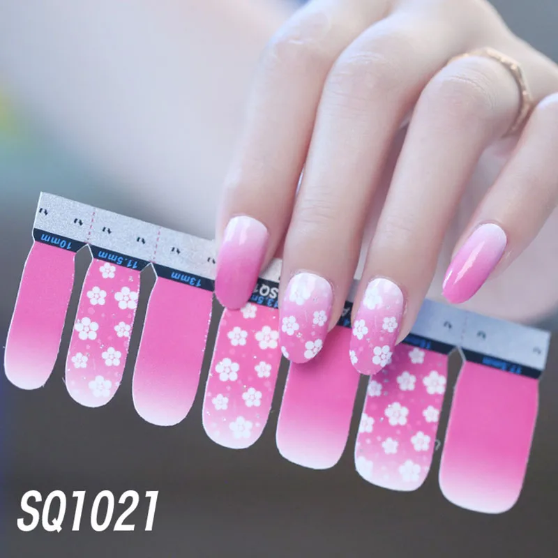 LADY KINDOM, сделай сам, дизайн ногтей, полное покрытие, самоклеющиеся наклейки-лак для ногтей, фольга, наконечники, блестящие наклейки для ногтей, маникюрные накладки для ногтей - Цвет: SQ1021
