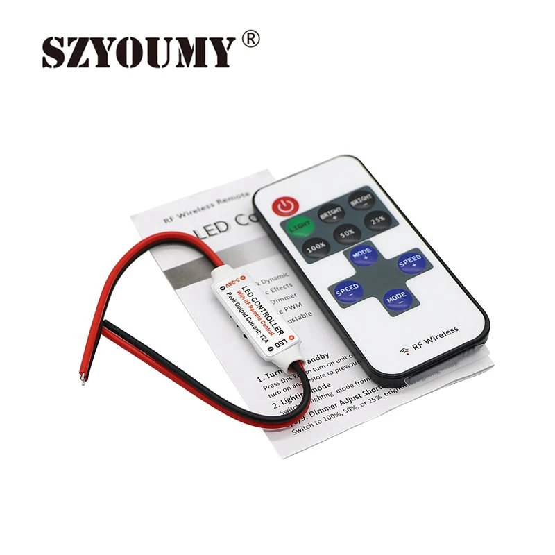 SZYOUMY DC 12 В 11 клавиш мини Диммер RF пульт дистанционного управления для Led