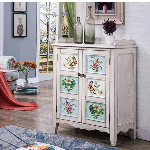 Деревянный винтажный шкаф в стиле ретро американский кантри комод|chest of drawers|chest