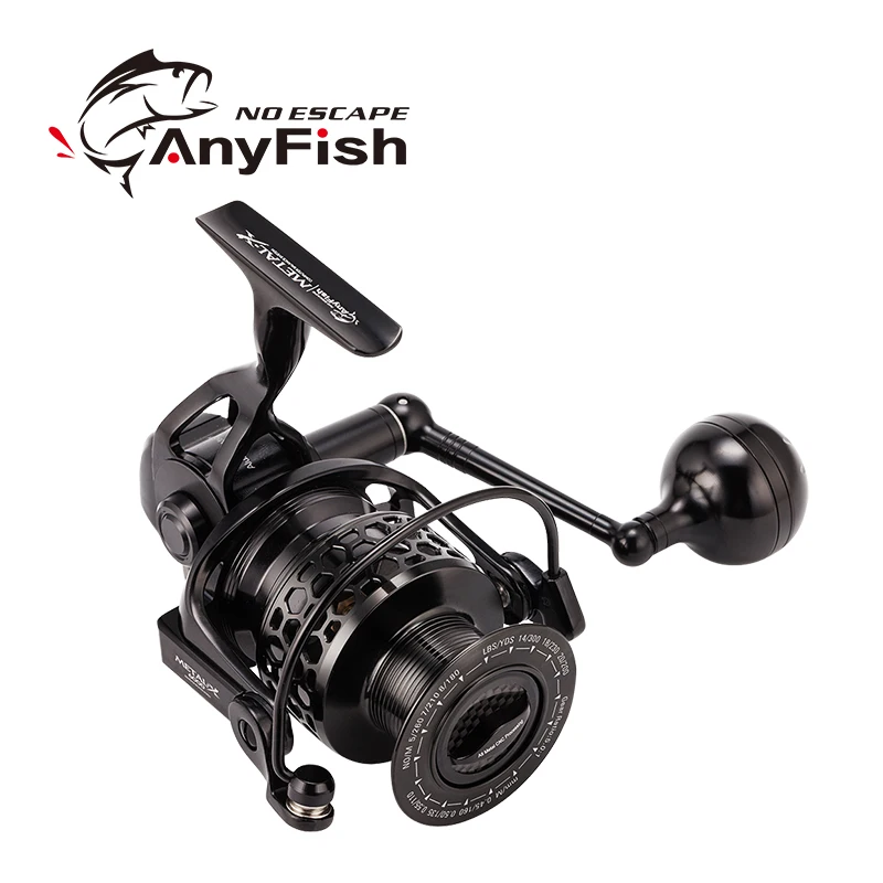 Оригинальная спиннинговая Рыболовная катушка ANYFISH METAL X 2000 3000 4000 5000 6000 10 + 1BB