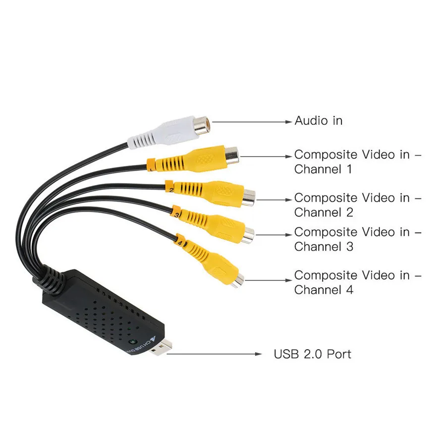 4 канальный USB видеорегистратор адаптер 2 0 для фото и видеозахвата| |