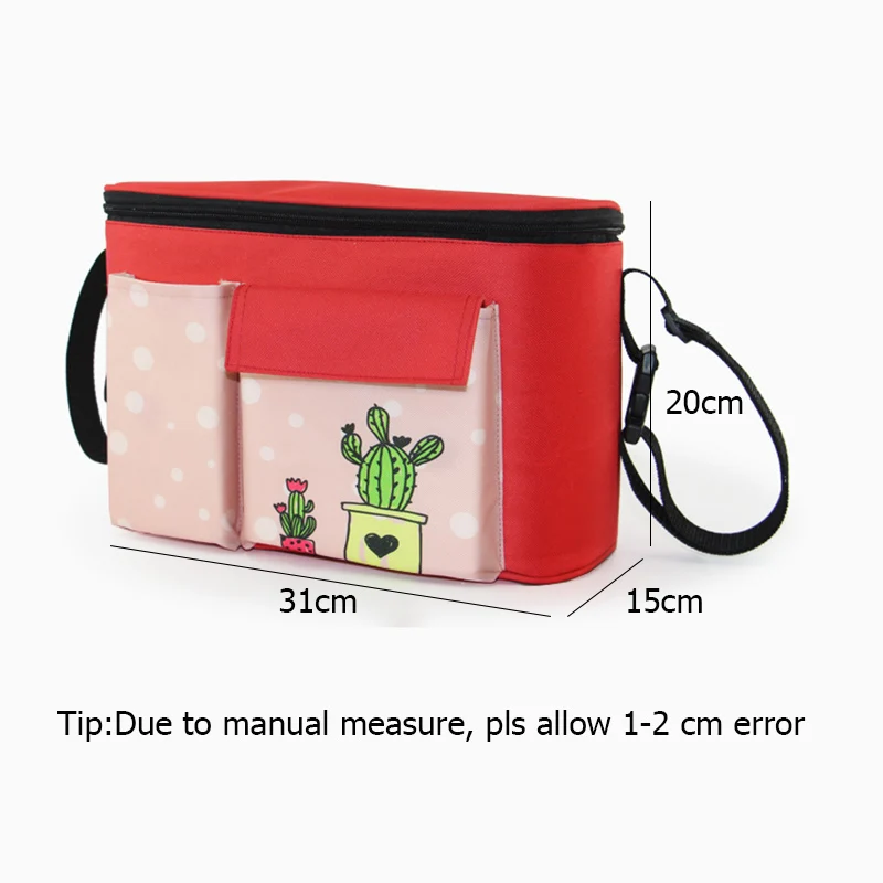 Baby Stroller Bag Multifunction Oxford Mummy Nappy Bags Large Capacity Organizer Milk Bottle Warmer Easy Install Bags BB6042 (6)