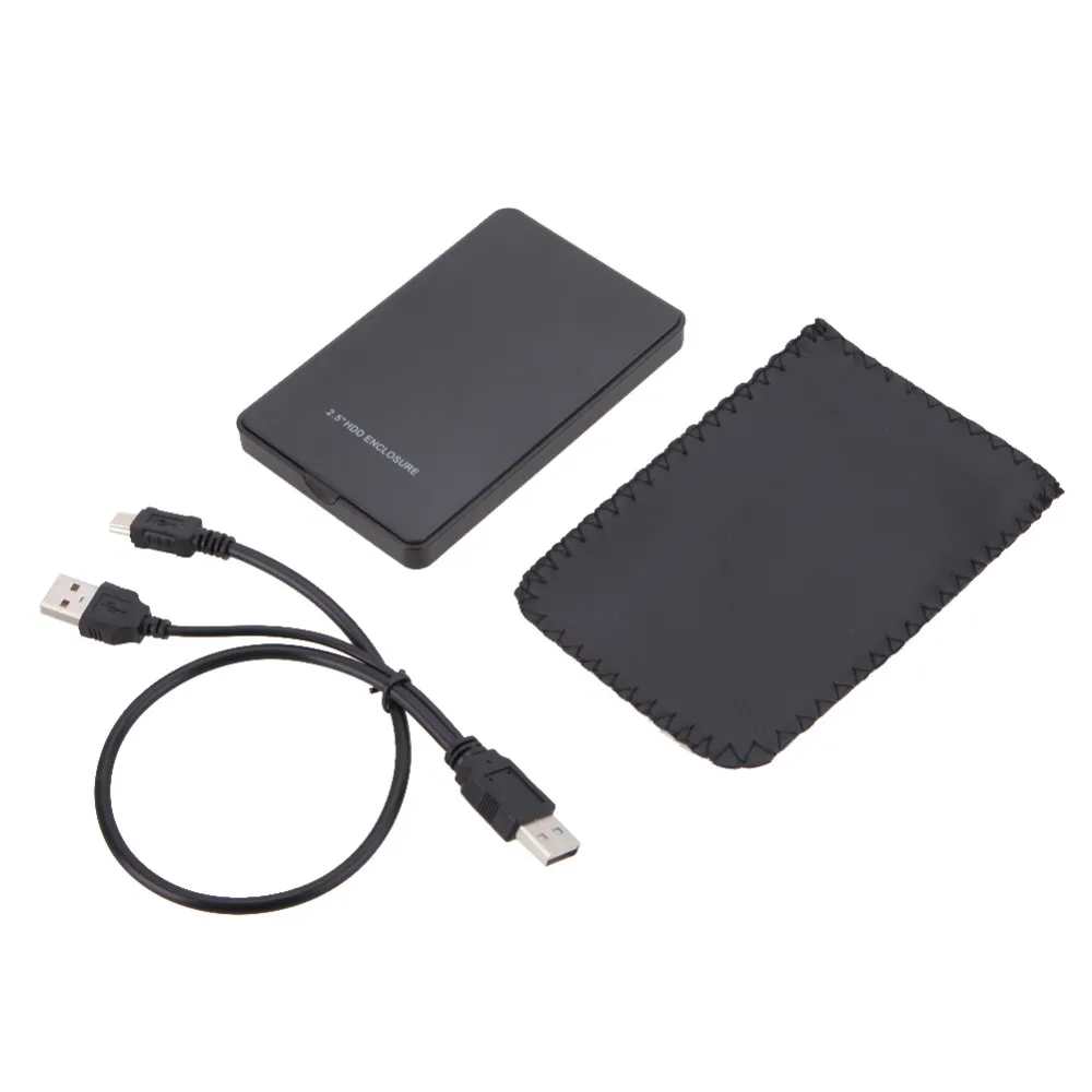 

MEMTEQ 2.5" USB 2.0 SATA External HDD Enclosure Case Box Supports 2TB Black HDD SSD Disk Box Case