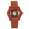 Turc Evil Eye Bracelets En Bois Montres Femmes Femelle En Cuir Véritable Ethnique Vintage Quartz Montre Femme Hommes Bambou Montres ► Photo 2/6