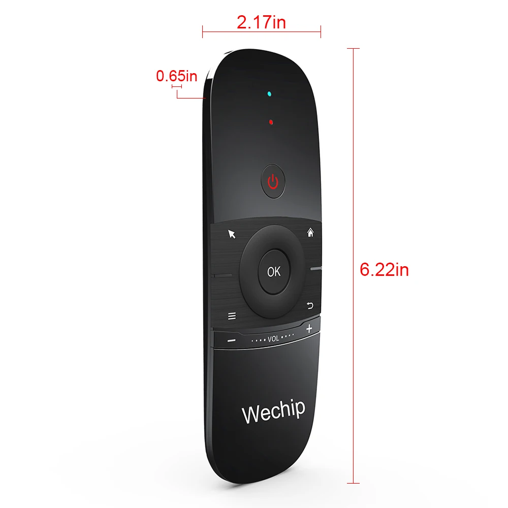 Wechip W1 2.4G Air Mouse 6-Axis Motion Wireless Keyboard Remote Control Infrared Remote Learning for Android TV BOX