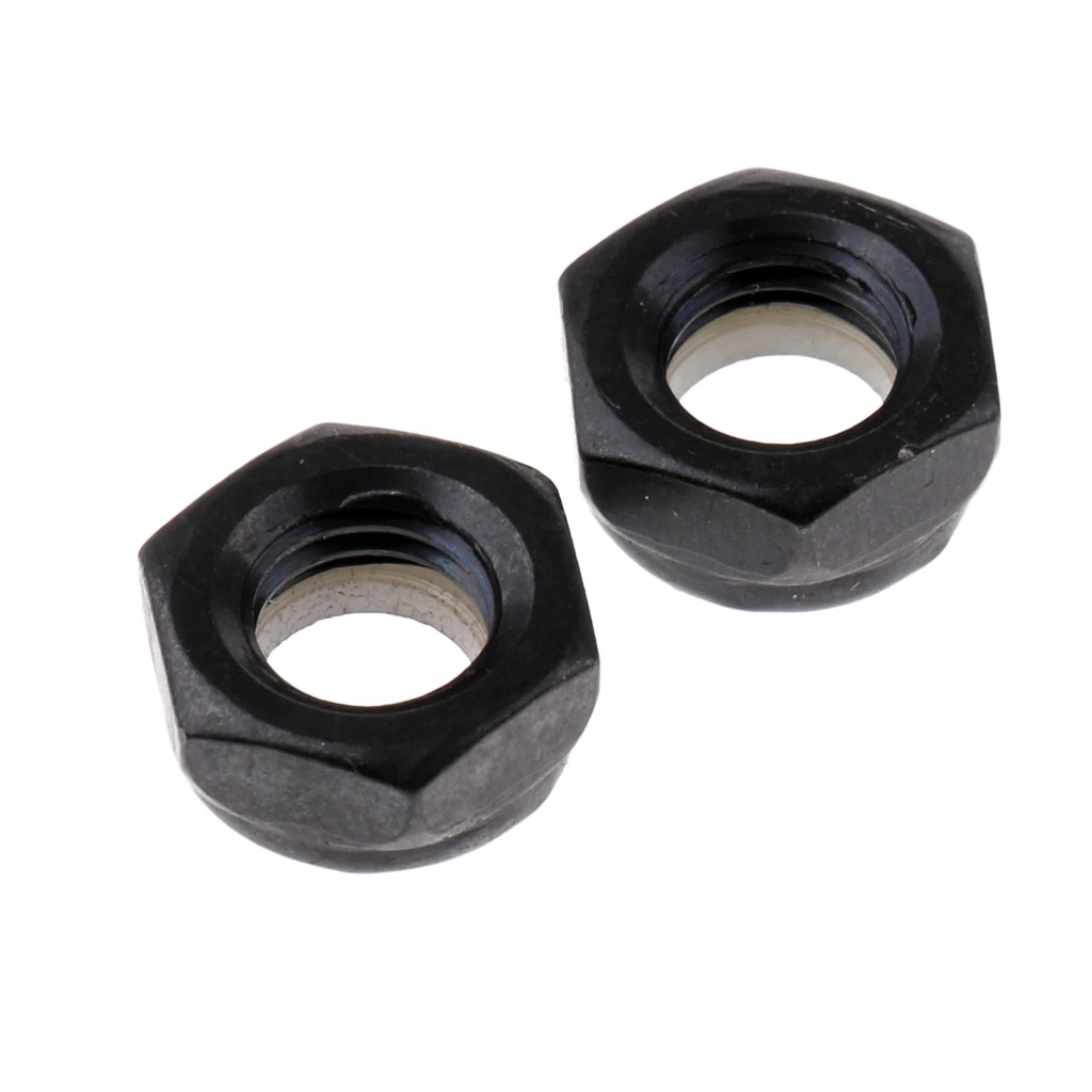 40 Pieces Sturdy Skateboard Longboard Trucks Wheels Replacement Axle Nuts Hardware Black Skateboard Trucks Axle Nuts