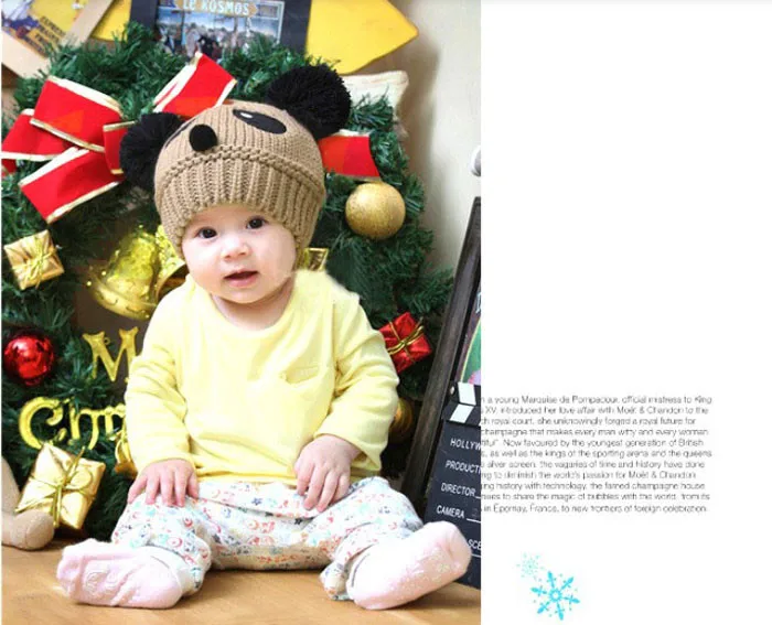 

Cute Baby Kids Girls Boys Stretchy Warm Winter Panda Cap Hat Beanie OCT16HY